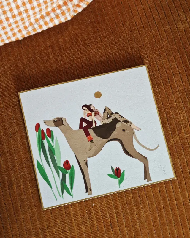 Image principale de Les deux femmes au Whippet